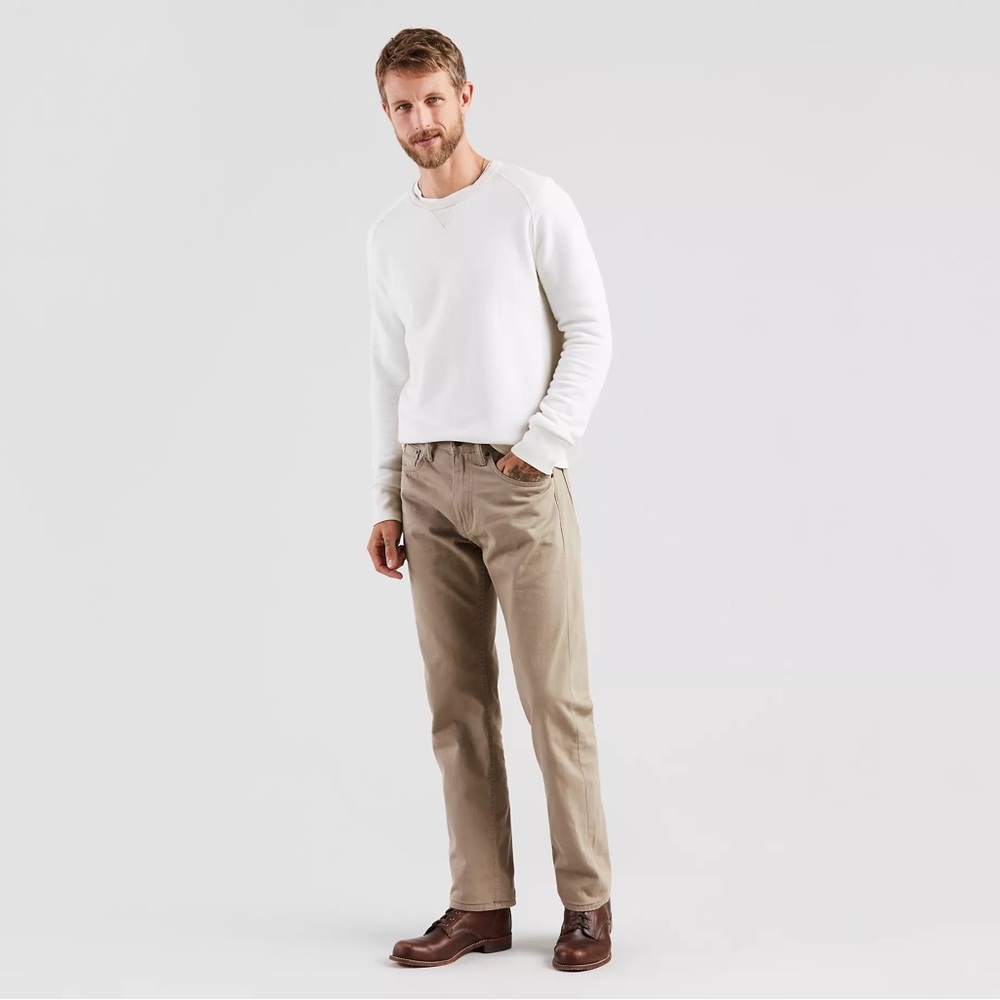 NWT - LEVI'S 505 Men's Regular Fit Pants, Brown - Size 34Wx34L